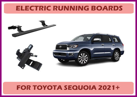 Los estribos retráctiles eléctricos de fábrica del Toyota Sequoia son de liberación rápida y sensibles al tacto